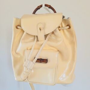 Gucci Bamboo Handle Drawstring Backpack